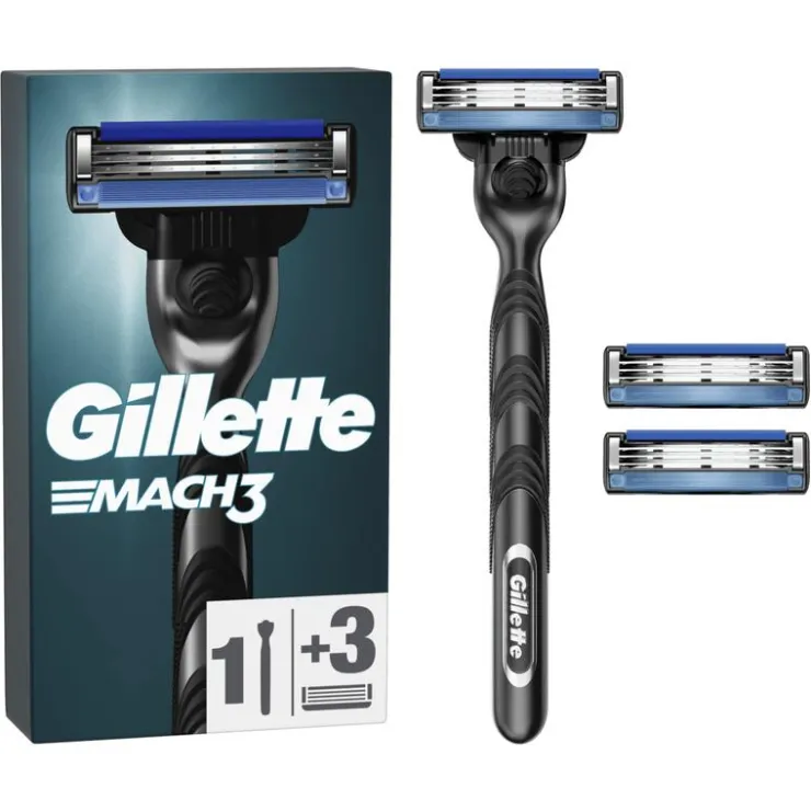 Heren Gillette Mach3 Scheersysteem Met 3 Navulmesjes