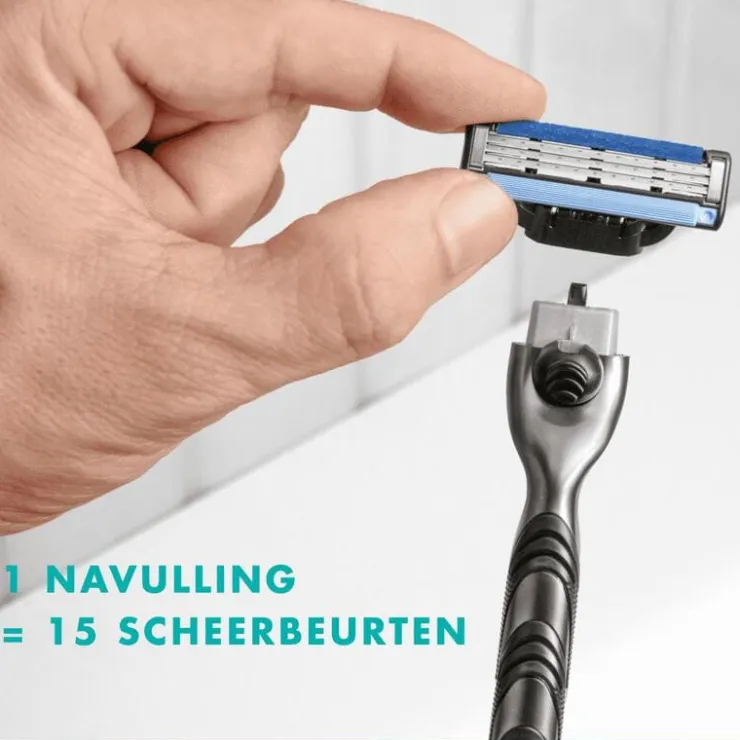 Heren Gillette Mach3 Scheersysteem Met 3 Navulmesjes