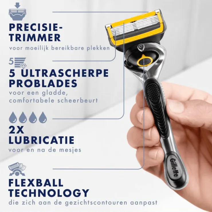 Heren Gillette ProShield Navulmesjes 4 Stuks