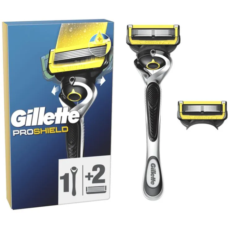 Heren Gillette ProShield Scheersysteem Met 2 Navulmesjes