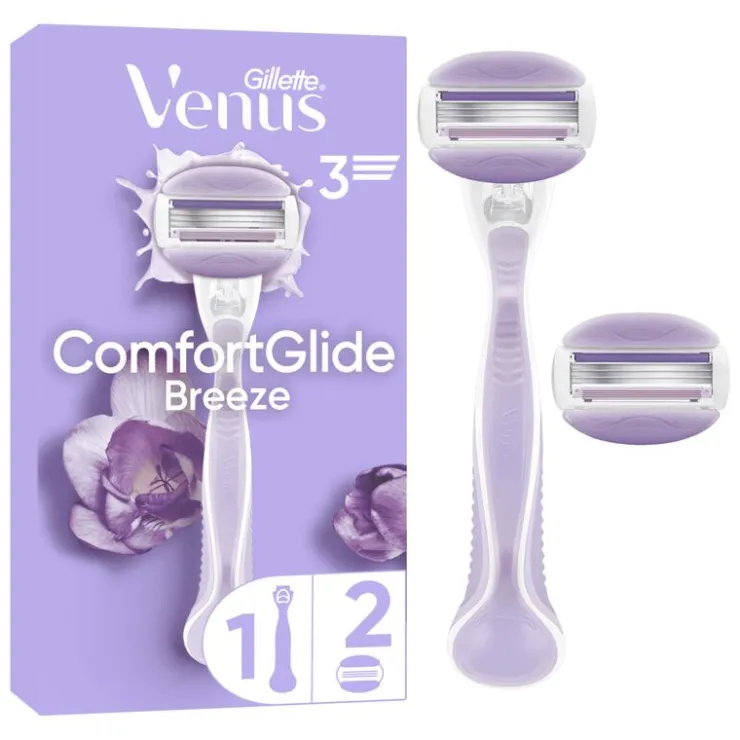 Heren Gillette Venus ComfortGlide Breeze Scheersysteem + 2 Navulmesjes