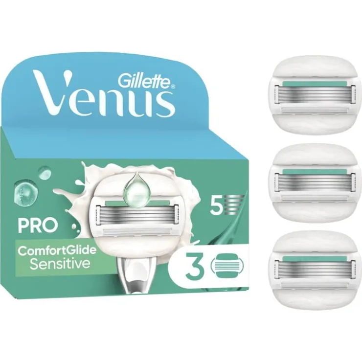 Heren Gillette Venus ComfortGlide Sensitive Navulmesjes 3 Stuks