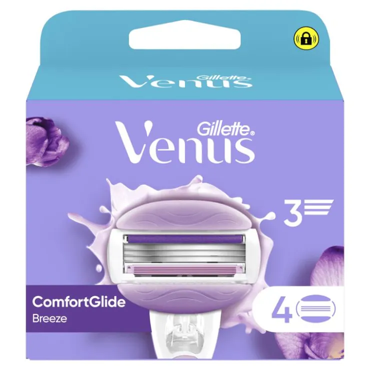 Heren Gillette Venus ComfortGlide Breeze Navulmesjes 4 Stuks