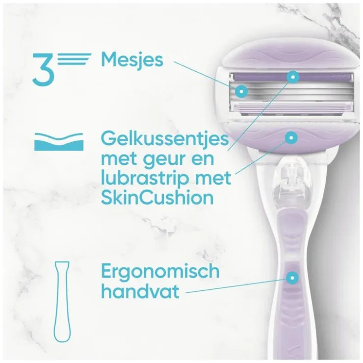 Heren Gillette Venus ComfortGlide Breeze Navulmesjes 4 Stuks
