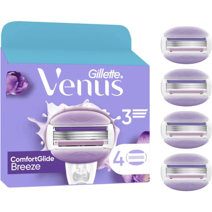 Heren Gillette Venus ComfortGlide Breeze Navulmesjes 4 Stuks