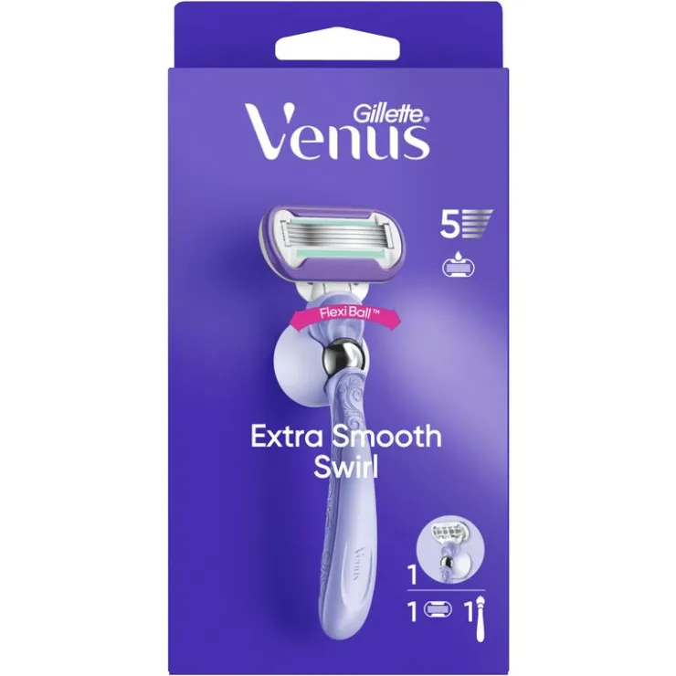 Heren Gillette Venus Deluxe Smooth Swirl Extra Glad Scheersysteem 5 Blades