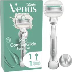 Heren Gillette Venus Pro ComfortGlide Sensitive Scheersysteem 5 Blades + 1 Navulmesjes