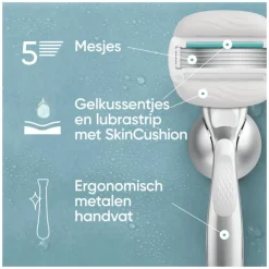 Heren Gillette Venus Pro ComfortGlide Sensitive Scheersysteem 5 Blades + 1 Navulmesjes
