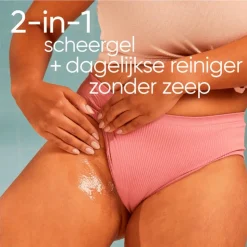 Heren Satin Care Gillette Venus 2-in-1 Reiniger & Scheergel Voor Huid en Schaamhaar 190 ML