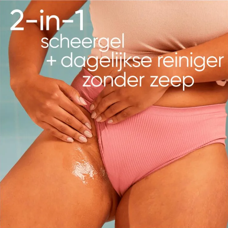 Heren Satin Care Gillette Venus 2-in-1 Reiniger & Scheergel Voor Huid en Schaamhaar 190 ML