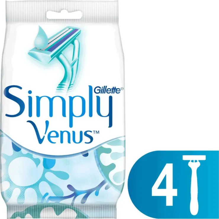 Heren Gillette Venus Simply 2 Wegwerpmesjes 4 Stuks