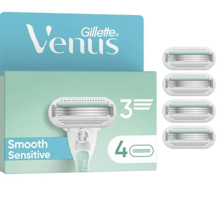 Heren Gillette Venus Smooth Navulmesjes 4 Stuks