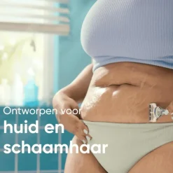 Heren Satin Care Gillette Venus Voor Huid en Schaamhaar Scheersysteem + Exfoliant