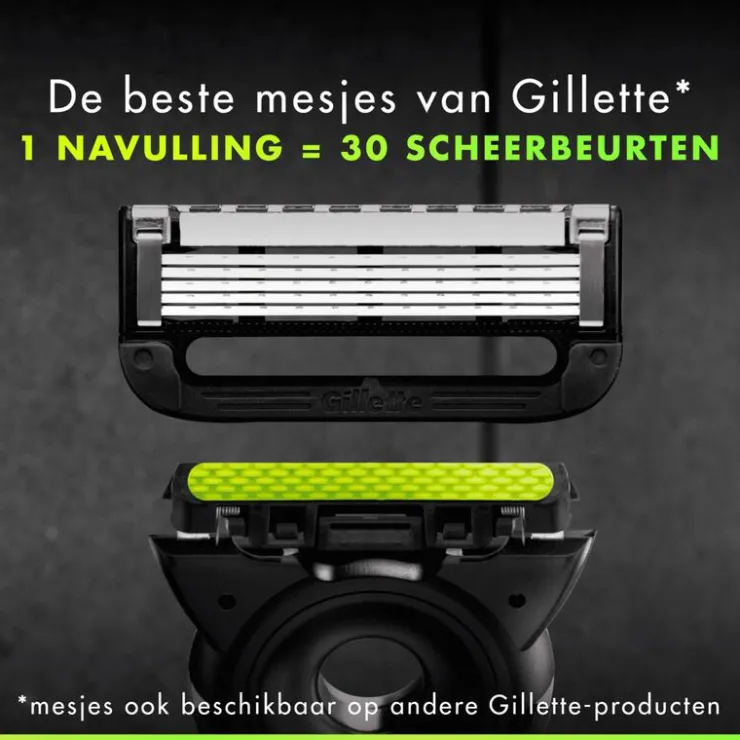 Heren Gillette Labs Navulmesjes 4 Stuks