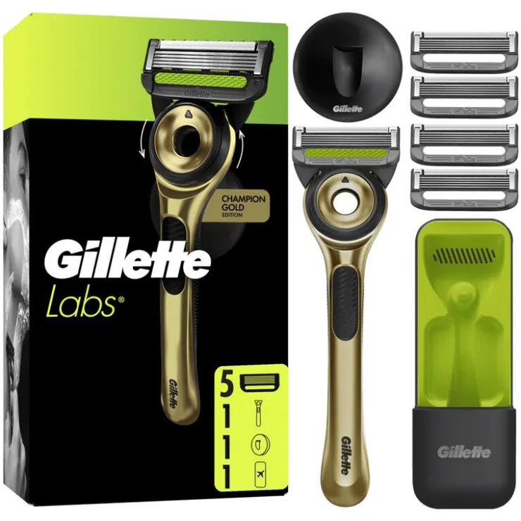 Heren Gillette Labs Scheersysteem Champion Gold met 5 Navulmesjes