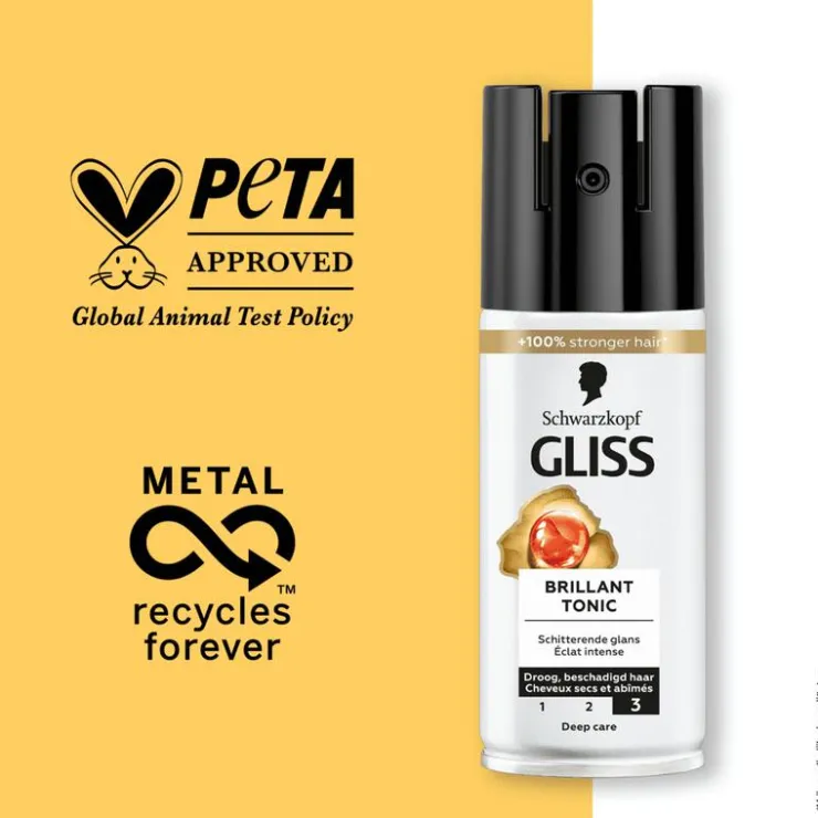 Gliss Kur brilliant tonic droog beschadigd haar
