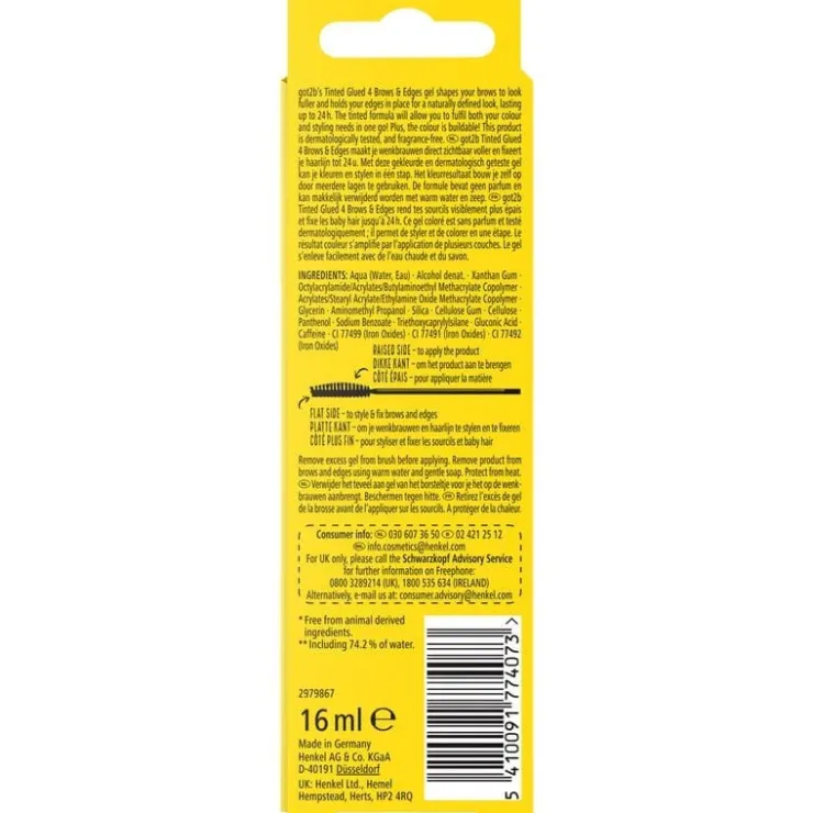Got2b Glued 4 Brows & Edges Donkerbruin 16 ML