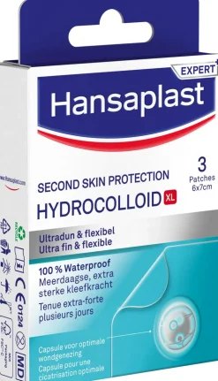 Hansaplast Second Skin Protection Waterproof en Transparante XL Eilandpleisters 3 stuks