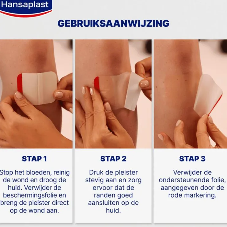 Hansaplast Second Skin Protectoin Waterproof en Transparante Pleister Strips 6 stuks