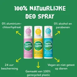 Happy Earth 100% Natuurlijke Jasmine Ho Wood Deodorant Spray 100 ML