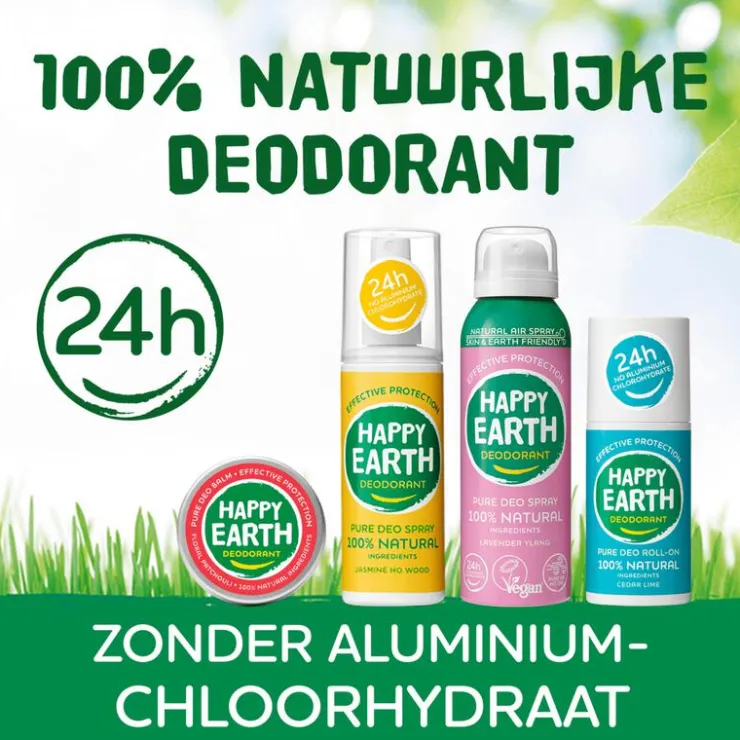 Happy Earth 100% Natuurlijke Men Protect Deodorant Roller 75 ML