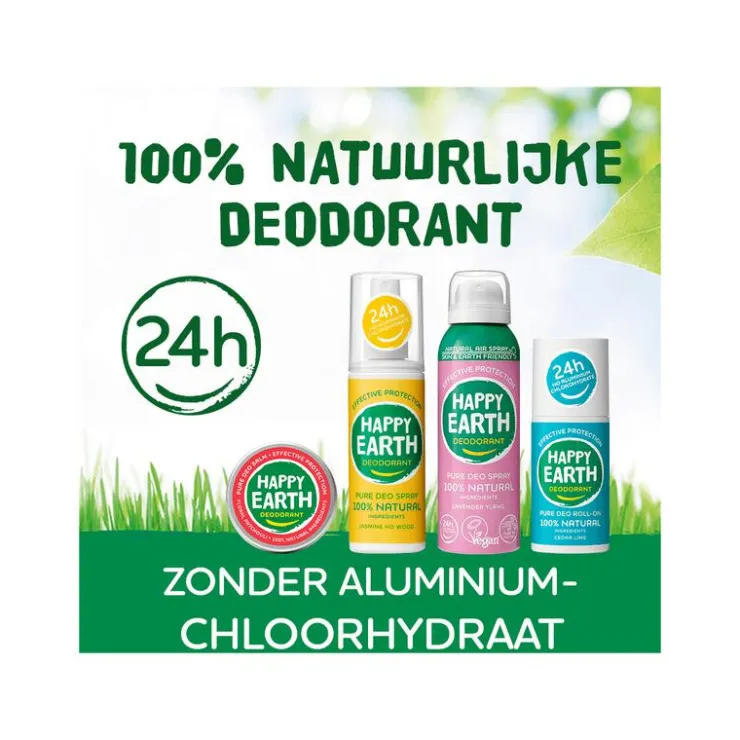 Happy Earth 100% Natuurlijke Unscented Crystal Deodorant 90 gram