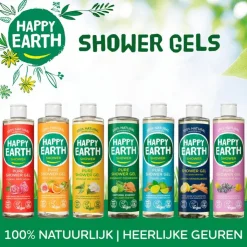Happy Earth Jasmine Ho Wood 100% Natuurlijke Douchegel 300 ML