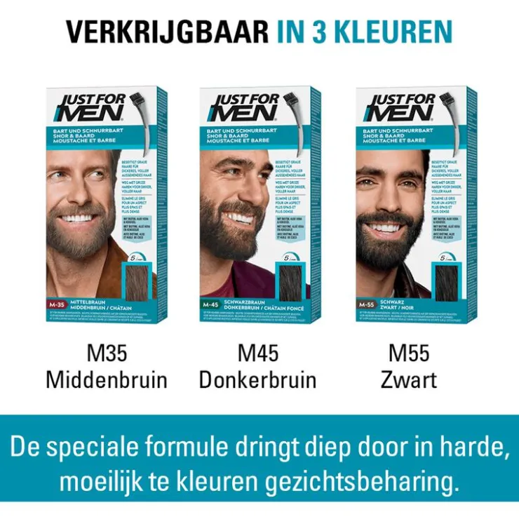 Heren Just For Men Snor & Baard Zwart M55