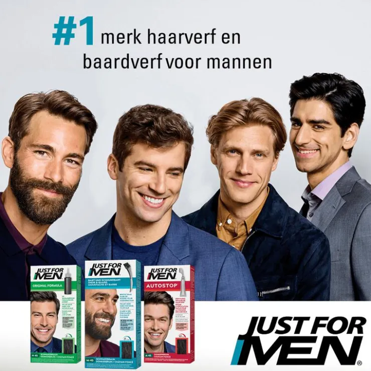 Heren Just For Men Snor & Baard Donkerbruin M45