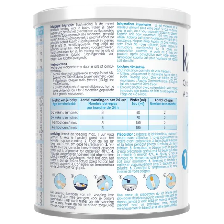 Kabrita Zuigelingenmelk 1 0-6 maanden 400GR