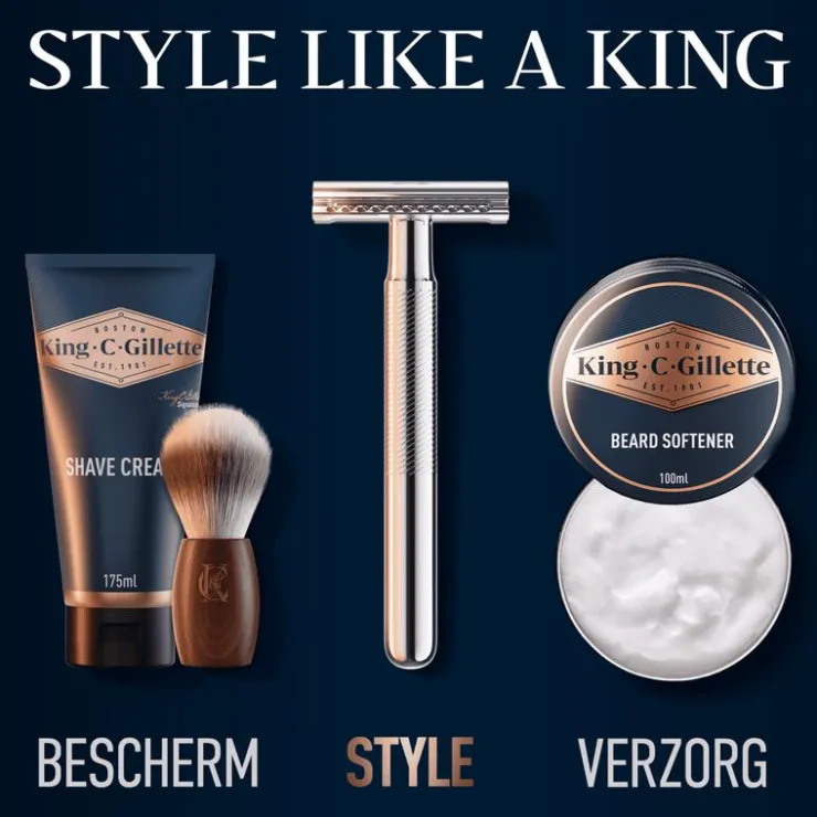 Heren King C Gillette King C. Gillette Double Edge Razor Navulmesjes 10 Stuks