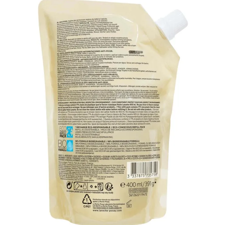 La Roche-Posay Lipikar Reinigingsolie AP+ Navulling 400ML