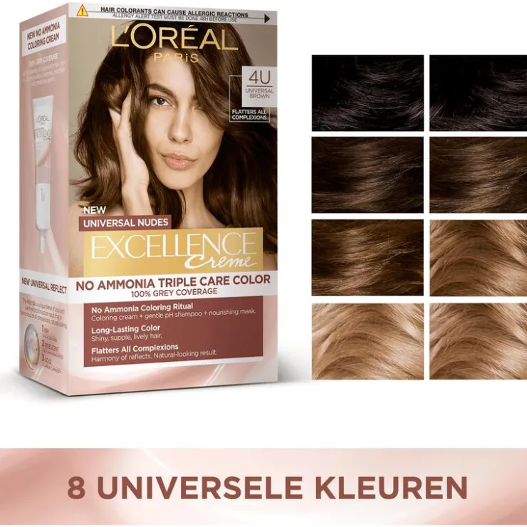 L'Oréal Paris Excellence Universal Nudes Permanente Haarverf 1U Zwart