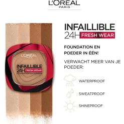 L'Oréal Paris Infaillible 24H Fresh Wear Foundation in a Powder