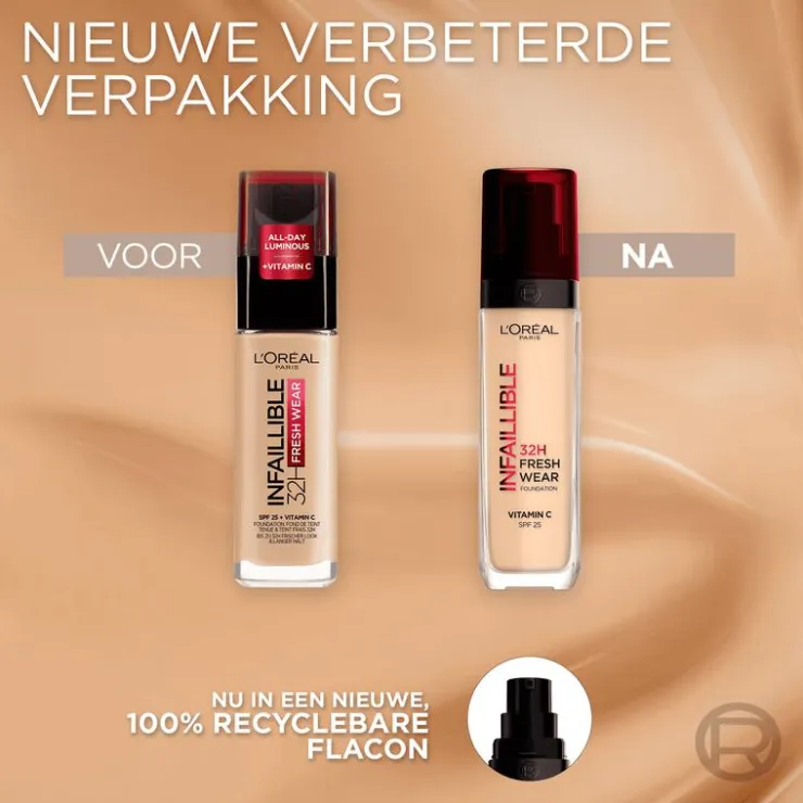 L'Oréal Paris Infaillible 32HR Fresh Wear Foundation met SPF25 30 ML