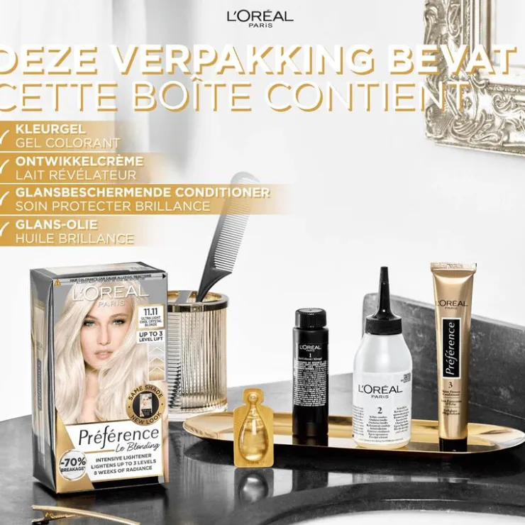 L'Oréal Paris Préférence Le Blonding Permanente Haarverf Ultra Licht Parelmoer Asblond