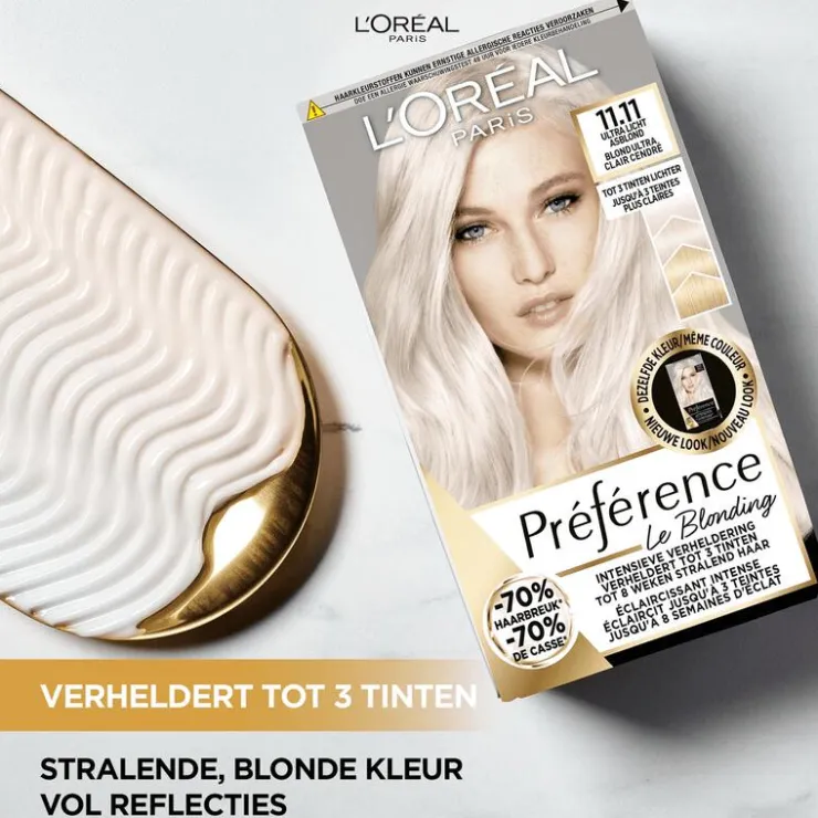 L'Oréal Paris Préférence Le Blonding Permanente Haarverf Ultra Licht Parelmoer Asblond