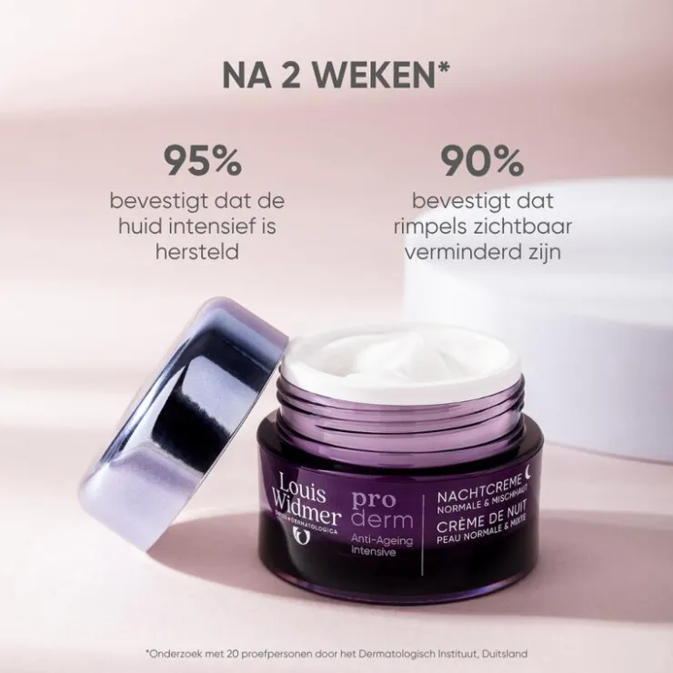 Louis Widmer Proderm Nachtcrème Zonder Parfum 50 ML