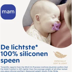 MAM Comfort Fopspenen 0-3 maanden Uni 2 stuks