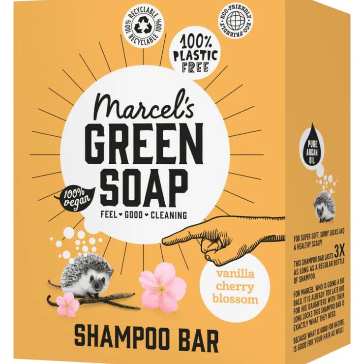 Marcels Green Soap Marcel's Green Soap Vanilla & Cherry Blossom Shampoo Bar 90 GR