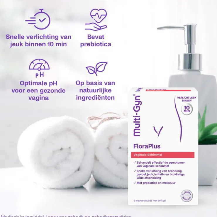 Multigyn Multi-Gyn FloraPlus Bij Vaginale Schimmel 5X5 ML