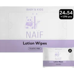 Naïf Plasticvrije Lotion Billendoekjes 24x54 stuks