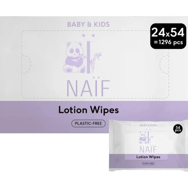 Naïf Plasticvrije Lotion Billendoekjes 24x54 stuks