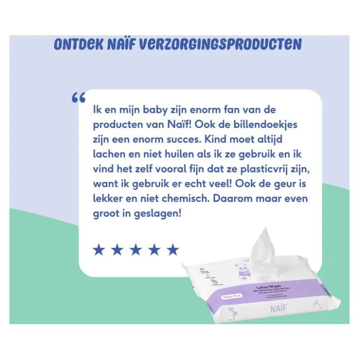 Naïf Plasticvrije Lotion Billendoekjes 24x54 stuks