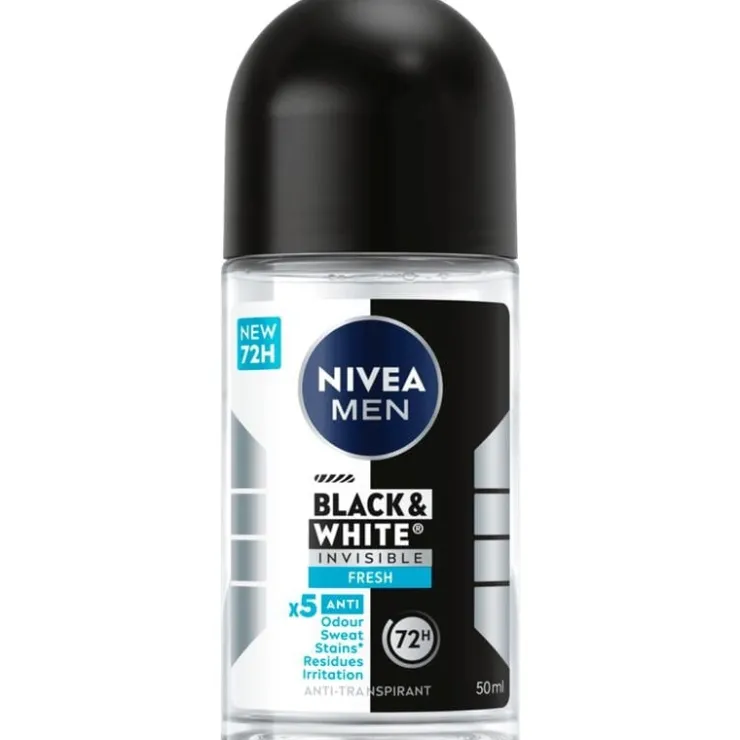 NIVEA MEN Black & White Invisible Fresh Deodorant Roller 50 ML