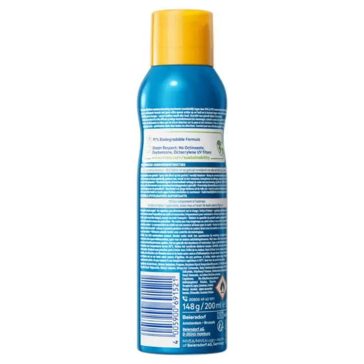 NIVEA SUN Protect & Dry Touch Zonnebrand Vernevelende Spray SPF 50 200 ML