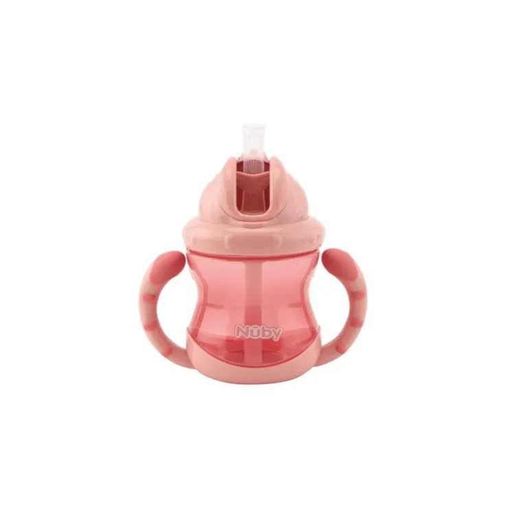 Nûby Nuby Flip-It Antilekbeker Handvaten Roze 12 Maanden