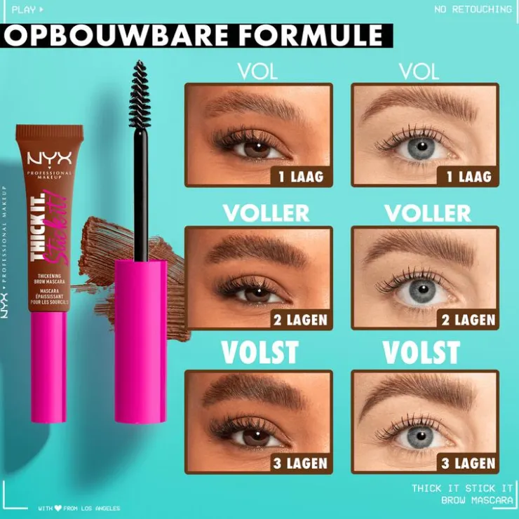 NYX Professional Makeup Thick It. Stick It! Wenkbrauwmascara 7 Espresso