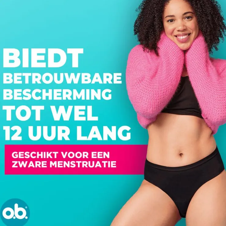OB o.b.® Herbruikbaar Menstruatie Ondergoed Zwart XL/XXL