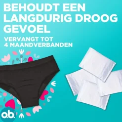 OB o.b.® Herbruikbaar Menstruatie Ondergoed Zwart XL/XXL